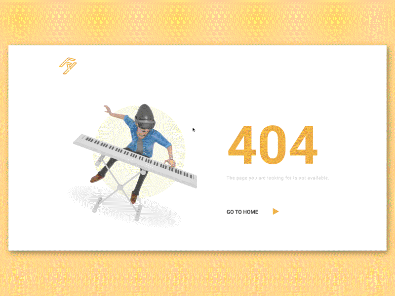 My 404 page 3d 404 animation css ixd portfolio ui visual web