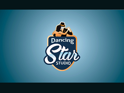 Dancing Start Studio Logo branding. graphic design icon dancing start logo printing