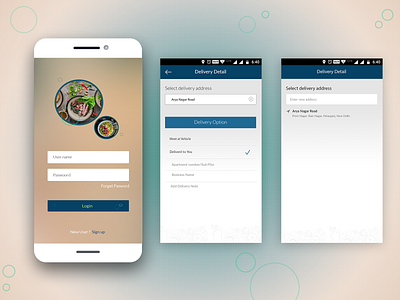 Food App (UI) anroid food app log out login screen sign in sign up form ui ux user inteface user interface