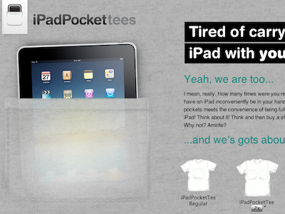 iPad Pocket Tees ipad joke tshirt