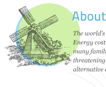 Old-Style Wind Energy illustration typography wind