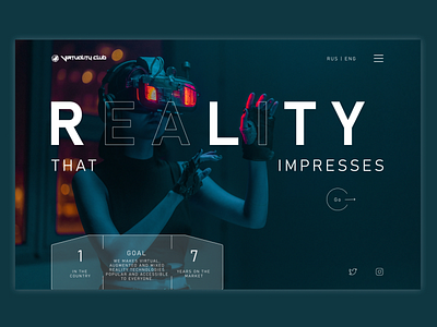 Main page: VR glasses store design designer game main page main screen shop store ui ukraine vr web webdesign