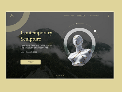 Main page: museum of modern art art design designer event main page main screen museum sculpture ui ukraine web webdesign