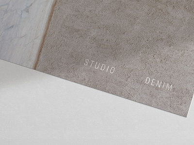 Studio Denim Interiors Logo agency branding brand identity branding interior design interiors logo logo design marque print rebrand tactile design texture wordmark