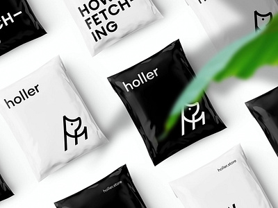 Holler Dog Boutique Branded Packaging agency branding brand identity branding identity logo logo design marque packaging packaging design rebrand