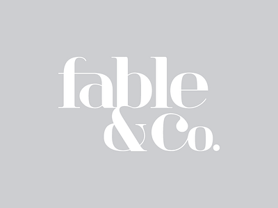 Fable&Co Logo Word Marque agency branding branding fable logo design