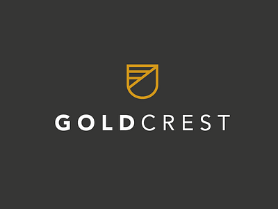 Goldcrest Logo brand branding crest goldcrest logo logomark mark marque premium shield shield logo