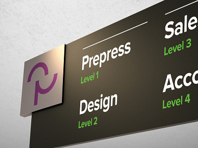 Offset Wayfinding Signage