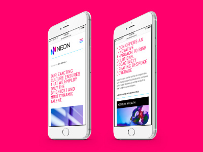 Neon Mobile Website corporate mobile website corporate website design marketform rebrand neon branding neon mobile website neon website design