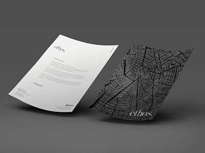 Ethos Corporate Stationery Design branding corporate design corporate stationery design ethos branding letterhead letterhead design minimal branding