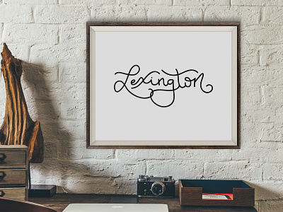 Lexington Hand Lettering art hand lettering lexington kentucky print