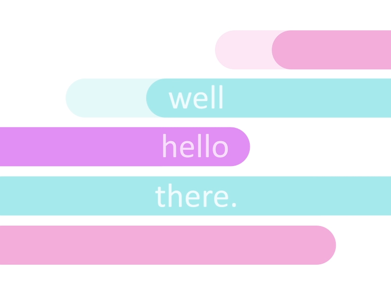 well hello there. animation design greeting hello mograph motion graphics text