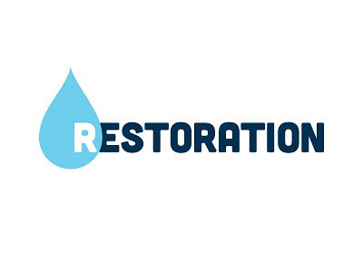 Full Logo - Restoration Church church design graphic design logo logo design restoration restore water