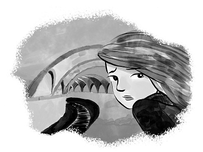 Agata in a Mytro Station book illustration illustrator mytro photoshop sketch young adult