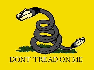 Gadsden Flag / Net Neutrality ethernet fcc internet net neutrality netneutrality politics tech techcrunch