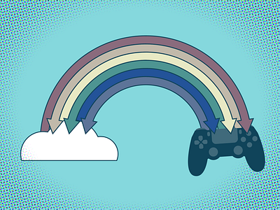 Game Streaming cloud gaming illustration illustrator techcrunch