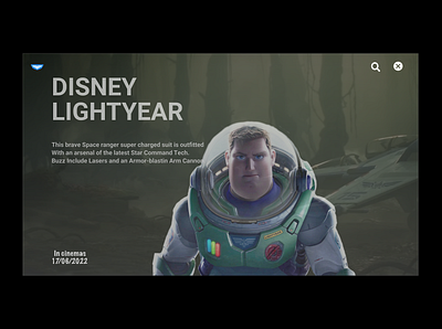 Pixar LIGHTYEAR Movie Landing Page-2 3d animation branding buzz buzz lightyear graphic design lightyear landing page logo motion graphics pixar web pixar website poster ui webdesign