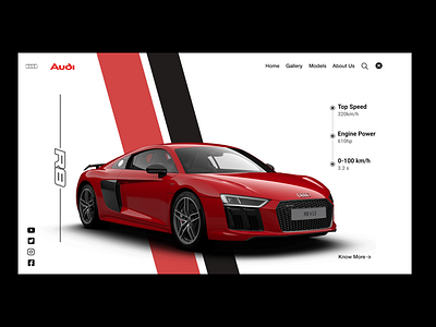 Car Landing Page animation audi audi r8 audi webdesign audi website branding car webdesign car webpage car website design graphic design logo ui ux webdesign webpage website