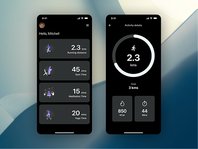 Fitness & Workout App UI android app color design figma fitness app fitness tracker gym health app illustration ios app lifestyle mobile app ui uiux ux weight lifting weight loss workout app workout tracker yoga