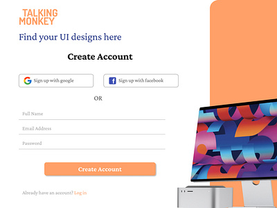 Sign Up Page Design graphic design sign up form sign up page ui ux webpage