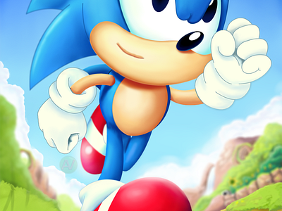 Sonic the Hedgehog digital art sonic the hedgehog
