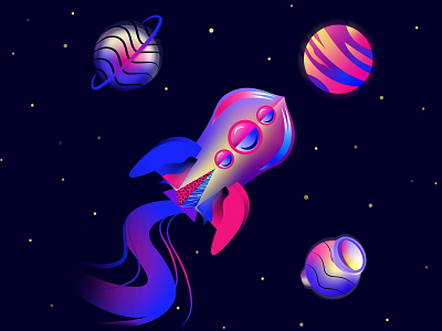 Space illustration design graphic design illustration