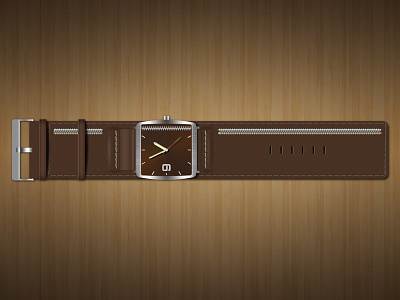 My Leather Watches with zipper @2x brown digital painting leather photoshop watches zipper