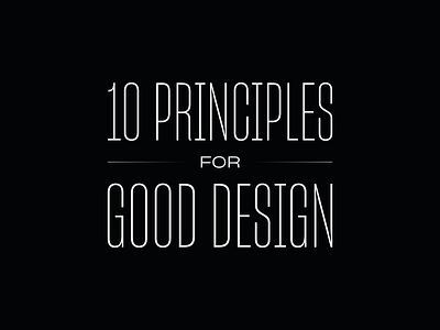 10 Principles for Good Design typorgasm