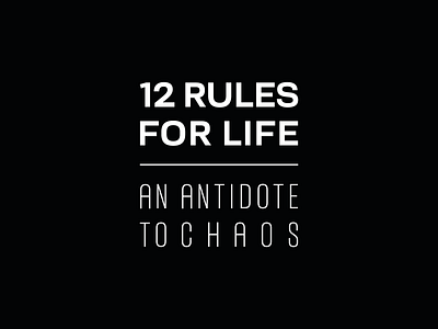 12 Rules for Life: An Antidote to Chaos typorgasm