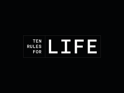 Ten Rules for Life typorgasm