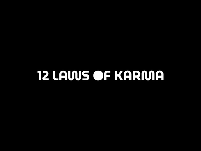 12 Laws of Karma graphic design karma logo typorgasm