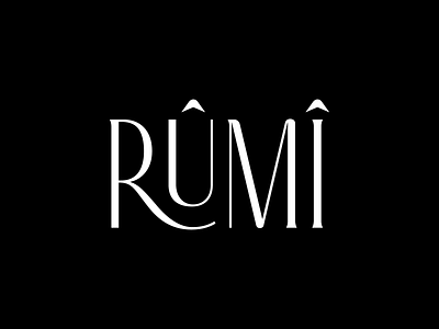 Rumi branding design graphic design logo logotype typography typorgasm