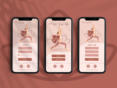 Magic Yoga mobile app app branding design graphic design ui ux yoga