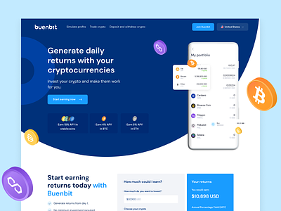 Buenbit coins crypto design system web design webflow