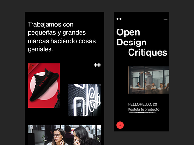 Open Design Critiques black bold clean dark design hellohello interface minimal simple typography ui ux web website