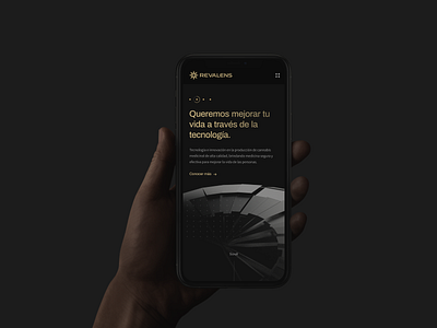 Revalens black bold design elegant hellohello interface landing machine mobile simple ui ux web website