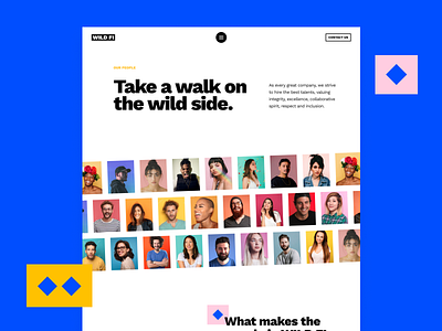 Wildfi aboutus clean colorful design hellohello interface landing minimal people simple ui ux website white wildfi