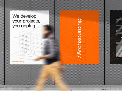Archsourcing Brand Concept architecture archsourcing brand branding design hellohello interface orange slant ui website