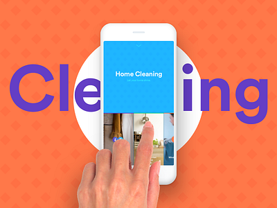 Home Cleaning app card clean color design interface ios iphone ui ux
