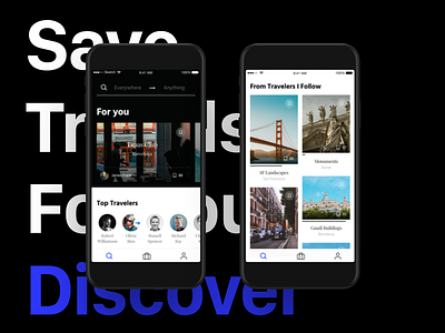 Travel Guides - Exploration app clean design flat guides interface ios minimal simple travel ui ux