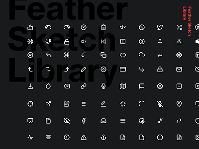 Feather Sketch Library - 200+  Icons