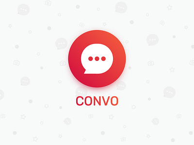 Convo - Icon brand branding concept design icon logo message orange red