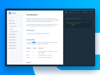 Monkeylearn   Api Documentation Ui