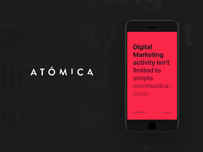 Atomica Brand Series 2 brand color dark design elegant lettering logo marketing red type