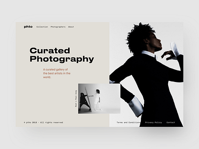 Phto app bold clean design interface layout minimal mondrian photography ui ux website