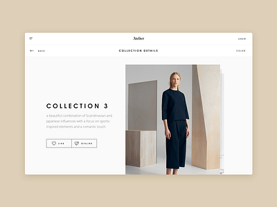 Atelier app bold clean collection design interface minimal mondrian ui ux website white