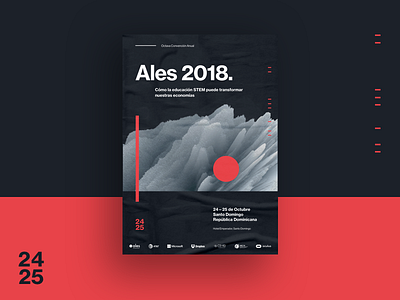 Ales - Brand Exploration Round 1 abstract branding dark design education fui innovation modernism poster red typography