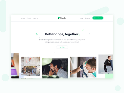 Bixlabs app bold clean design green interface minimal product ui ux website white