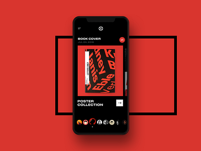 Share it app bold clean design interface ios minimal red share ui ux