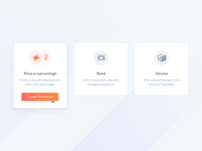 Geohub - Choose Promotion cards clean creation dashboard design interface minimal promotion simple ui ux wizard